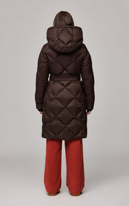 quilted long coat w belt-Briony