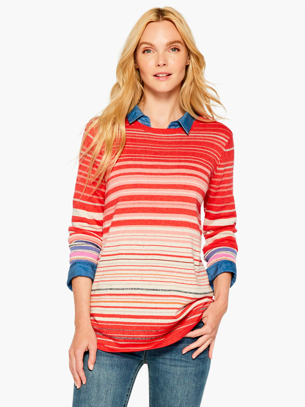 punchy stripes vital crew top-H211101-H021A