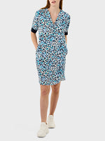 animal prt dress notch coll-23001924