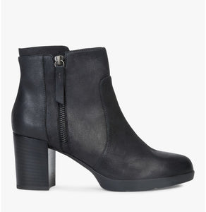 leather ankle boot mid heel - aneeka