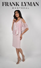 print chiffon overlay with rhinestone shoulder detailing - 228225