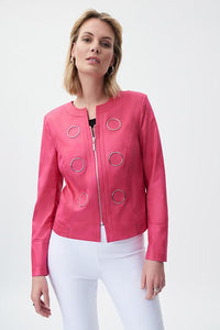 Moto jacket with circle embellishment- 231910
