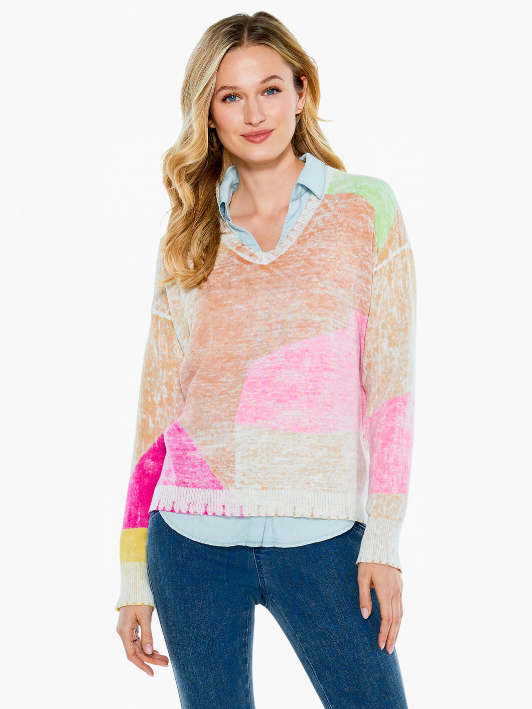 mosiac sunrise sweater-S22-1102