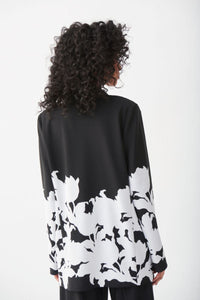 Border print boyfriend jacket-221133
