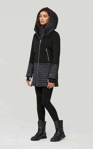 2 tone hooded jkt with wool and quilted detail-Avery-ES