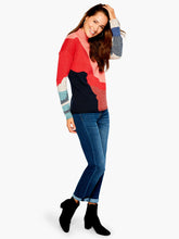 by the fire mock neck intarsia sweater - H211112-H021A