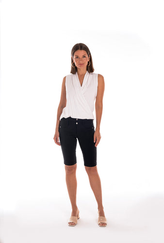 bermuda shorts-stretch twill -609b