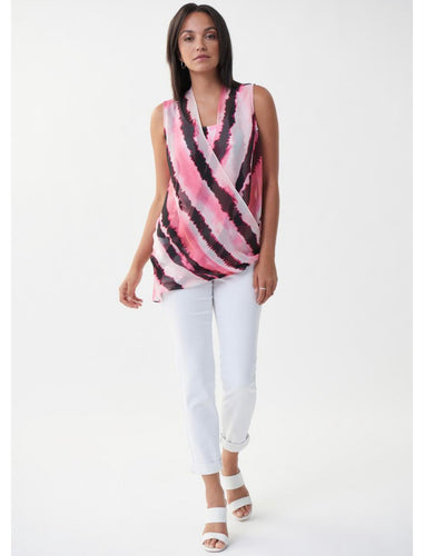 chiffon drape front top-222058