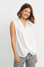 sleeveless drapefront blouse-211262