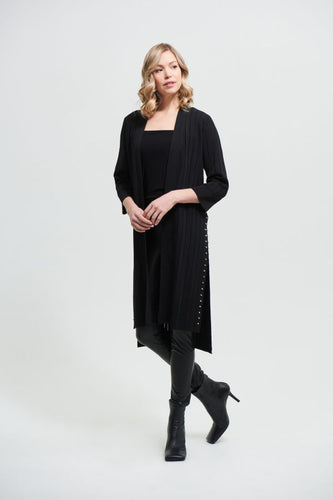 Duster 3/4 cardigan with stud embellishment -213995