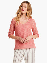 V neck mesh knit sweater -s21-1143