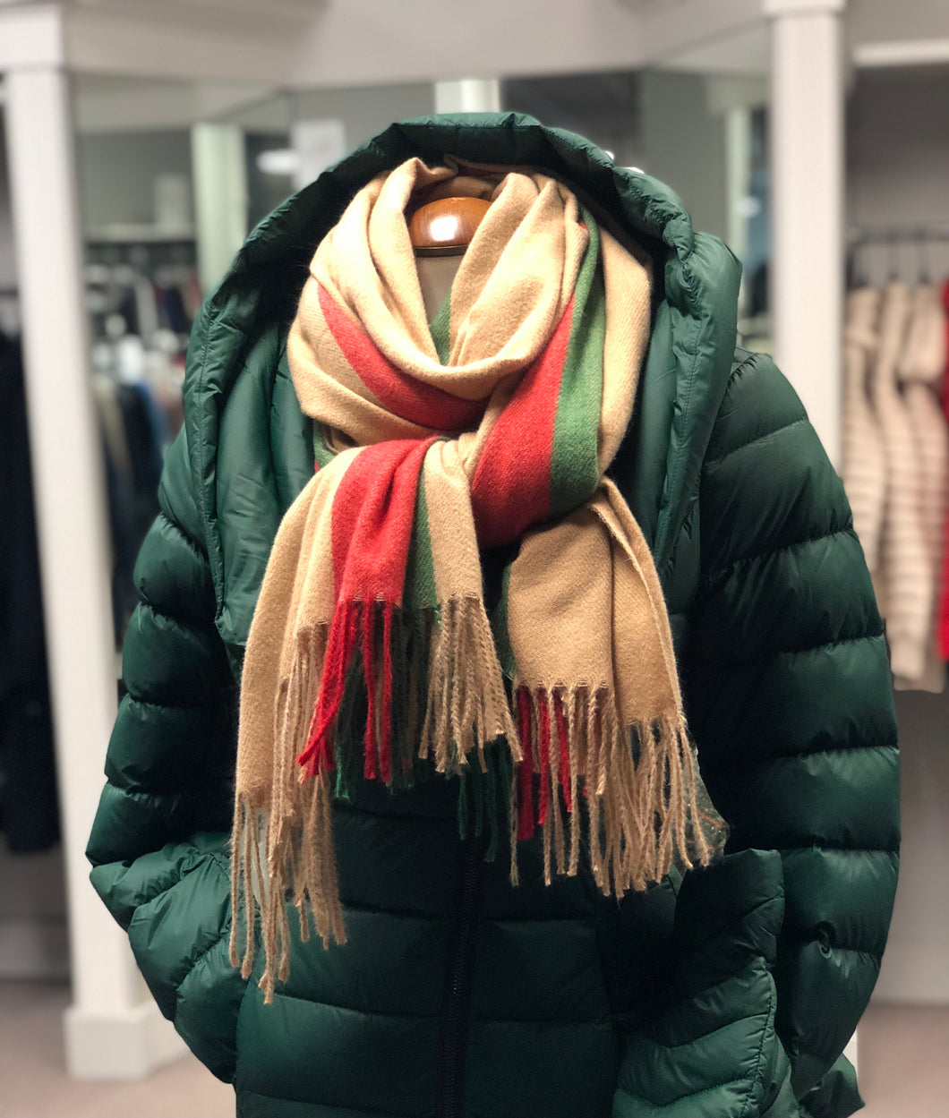 Gucci print pashmink scarf