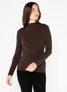 bamboo mock neck top-CEBT1210