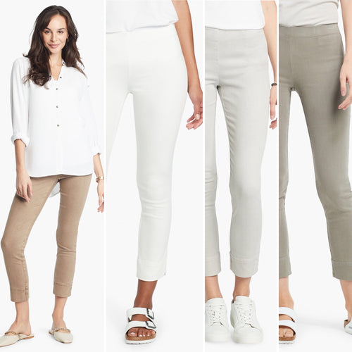 Flat front denim ankle pant-S21-1822