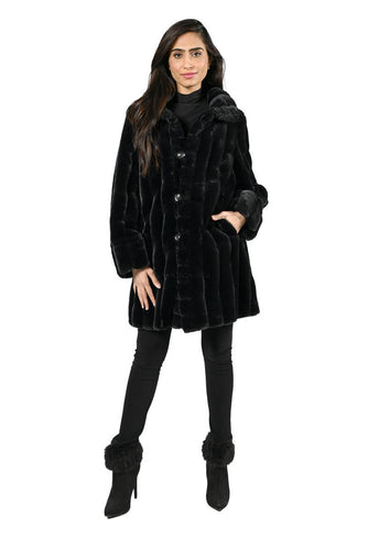 faux fur coat-224530U