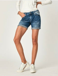Stretch denim jean shorts by Mavi
