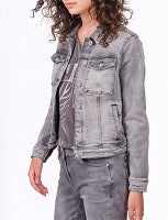 Grey stretch denim jacket -25001639