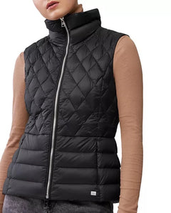 sustainable slim fit lightweight down vest-Hila