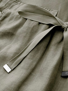 Linen drawstring waist pencil skirt by Sandwich