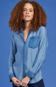 in and out chambray shirt-F211615-FA21A