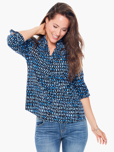 blue mosaic live in shirt-F211632
