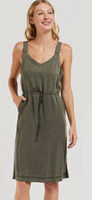 drawstring sleeveless dress-5IE-52622