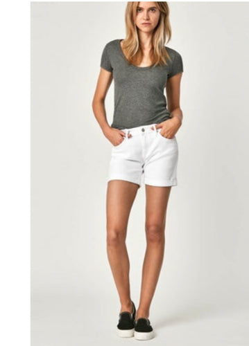 White jean shorts by Mavi