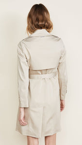 Sateen stretch trench coat by Soia & Kyo 3/4 - water repellent  -athena