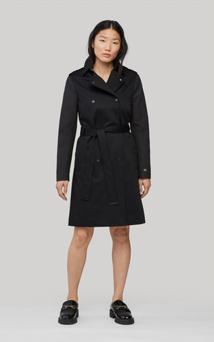 slim fit water repellant trench-Kya