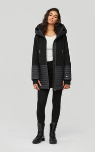 2 tone hooded jkt with wool and quilted detail-Avery-ES