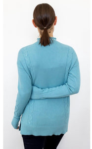 mock neck tunic pullover-1673
