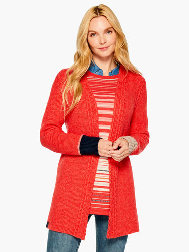 cozy cables long cardigan- H211115-H021A
