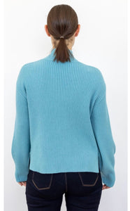 thick ribbed puff slv pullover-1674