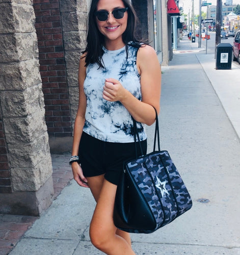 Black drawstring shorts