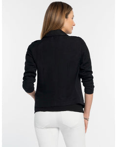 linen biker jacket (avail in white or black)