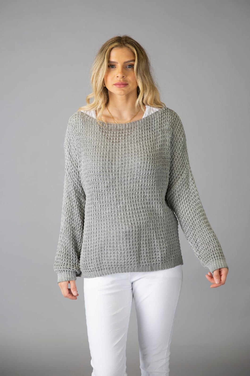 waffle knit sweater-CM28032